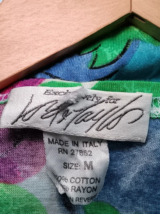 Vintage Lord & Taylor Fruit Vegetable Print Top M Short Sleeve Graphic Tee - Picture 4 of 4